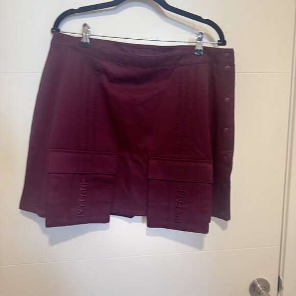 NEW IVY PARK ADIDAS SKIRT XL GK4910 MAROON RED CARDO MINI  BEYONCE 1ST DROP - Picture 3 of 7